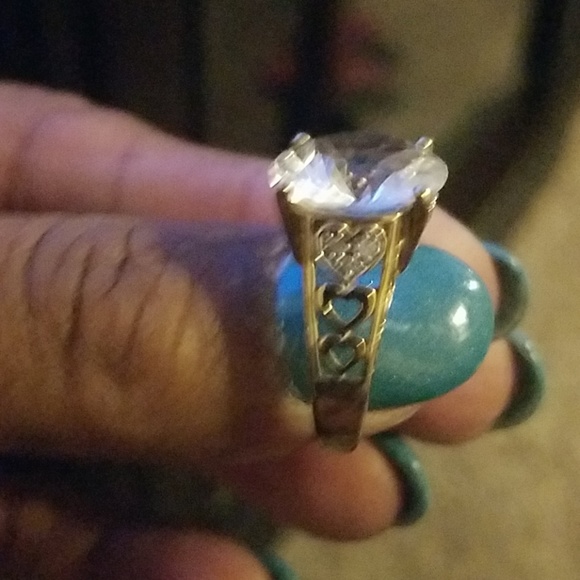 White sapphire and diamond ring - Picture 3 of 4